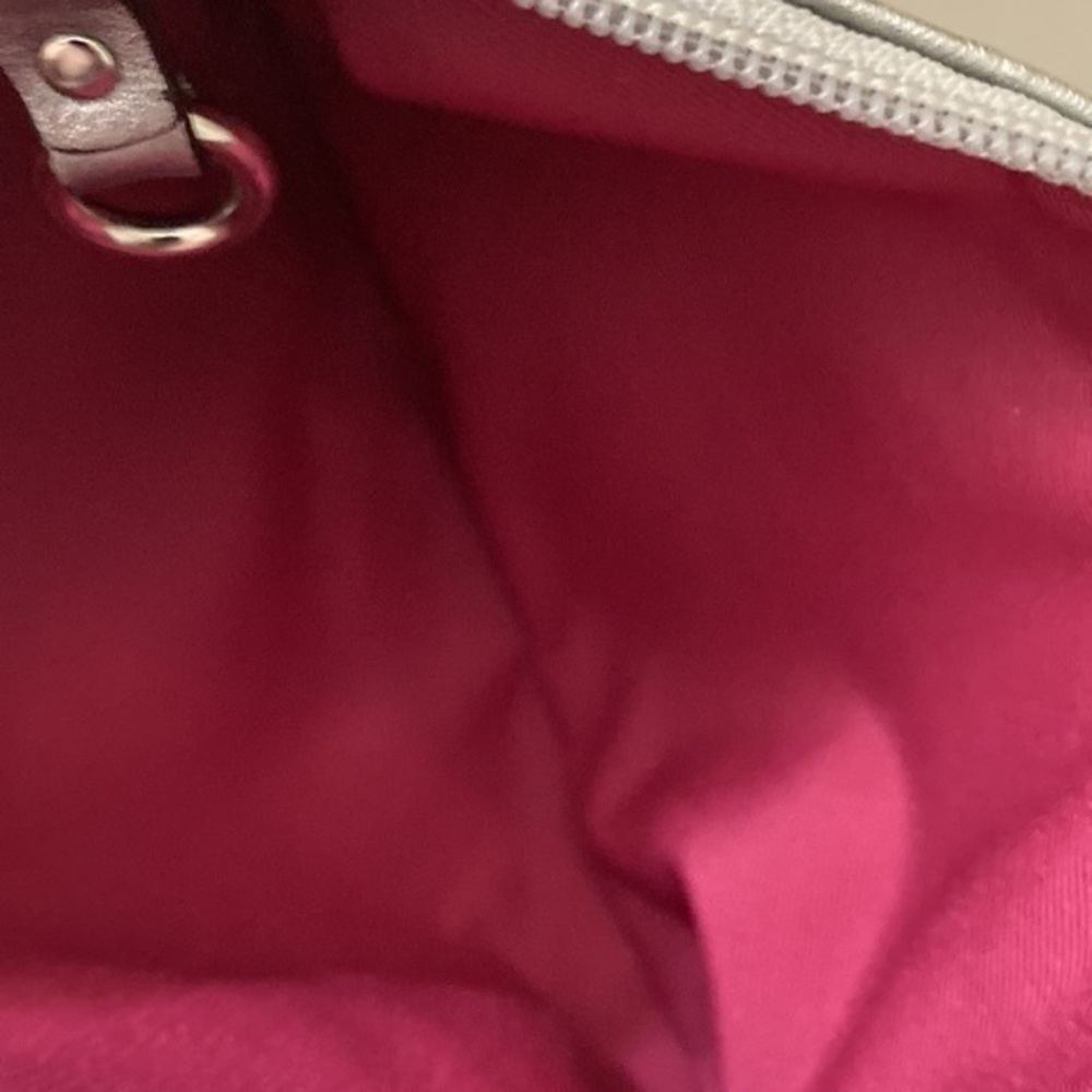 Coach vintage y2k silver leather debossed optic c mini bag or wristlet - Picture 11 of 12